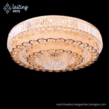 Large size flush mounted low ceiling chandelier light crystal-58516